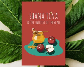 Rosh Hashana | Jewish Holidays | Greeting Card | Happy and Sweet New Year | Digital Download