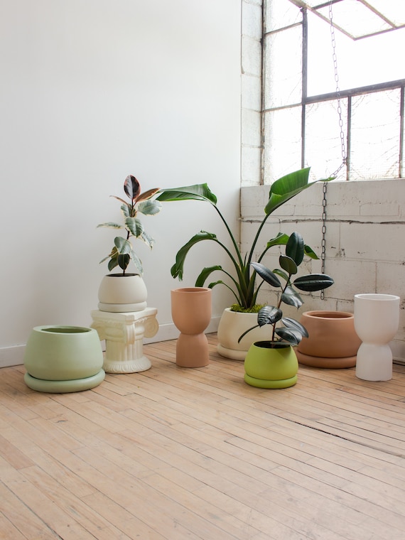 colorful ceramic pots for plants Solid Goods