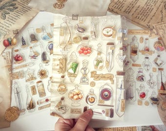 Fantasy Specimen Bottles Transparent Stickers
