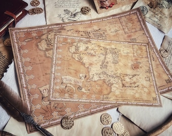Middle Earth Map, LOTR Artwork