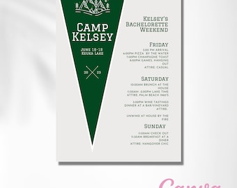 Summer Camp Bachelorette  Party Invitation