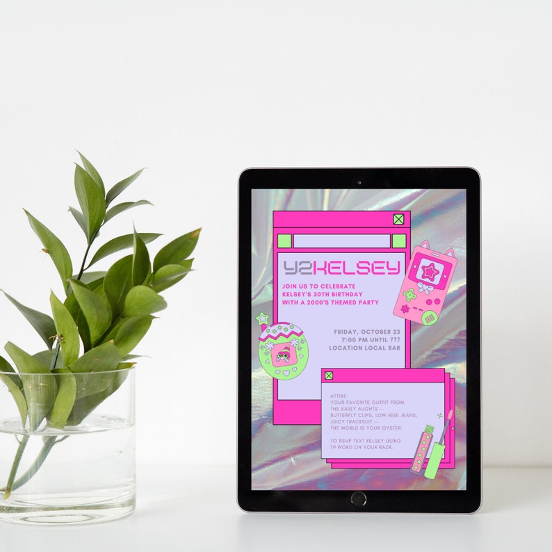 Y2K Party Invitation Template Etsy Y2K Party Invitation Template Etsy