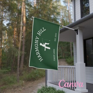 Custom flag design TEMPLATE for vacation house