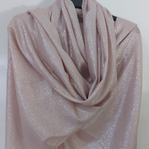 Natural Pink Bridal WEDDING Stole,PARTY-PROM Shimmer Soft Shrug,Glitter Light Large Cape,Graduation Bridesmaid Modern Shoulder Wrap, Shawl