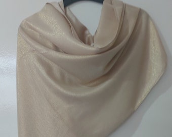 Chic Gold Colour Bridal Glitter Light Large Cape,Graduation Bridesmaids Modern Shoulder Wrap,Wedding-Prom-Party Shimmer Silky Shrug,Shawl