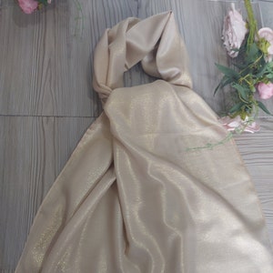 Chic Gold Colour Bridal Glitter Light Large Cape,Graduation Bridesmaids Modern Shoulder Wrap,Wedding-Prom-Party Shimmer Silky Shrug,Shawl