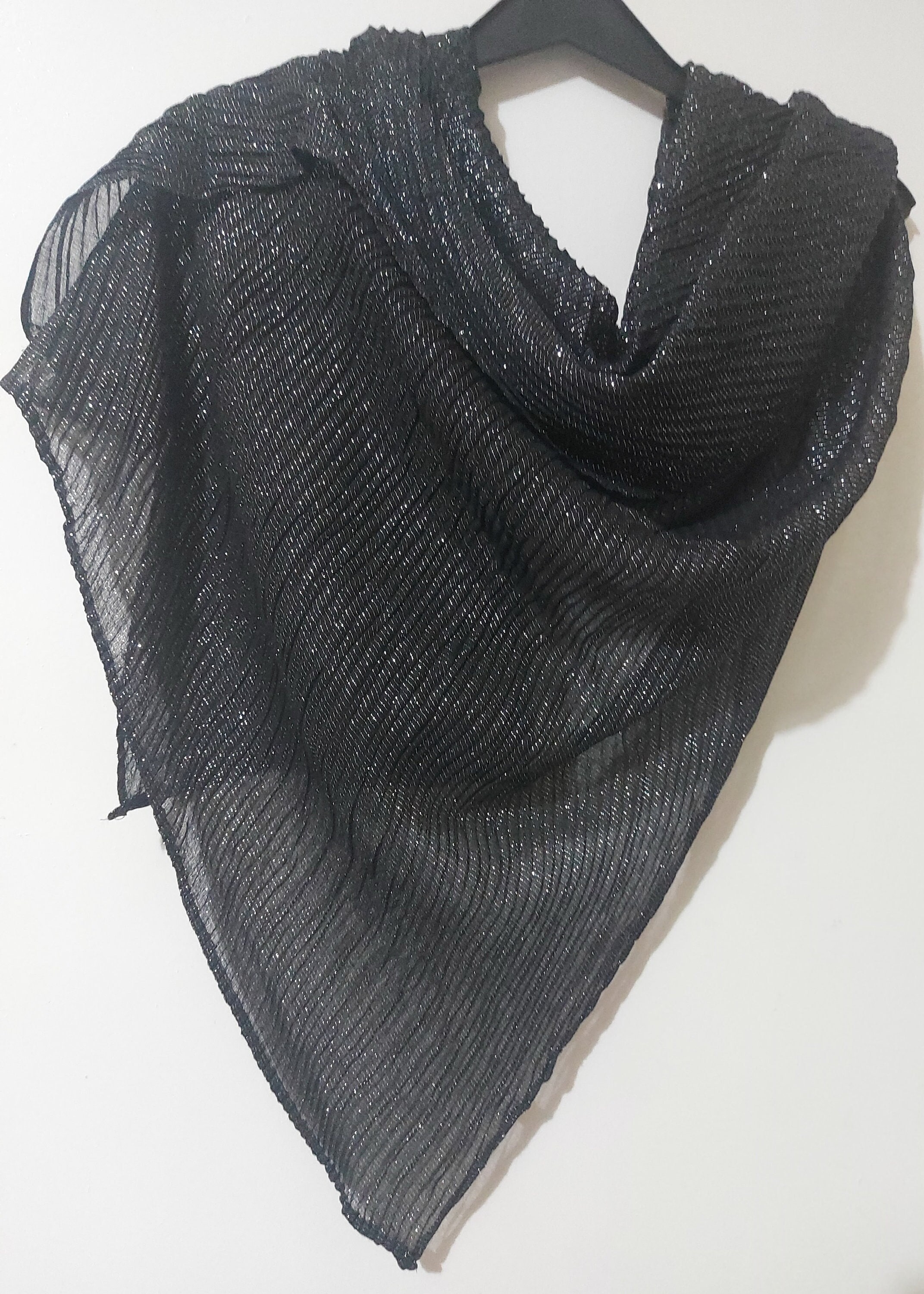 sparkly black shawl