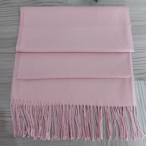 Haussement d'épaules de mariée saisonnier rose pâle avec mélange de cachemire % 30, cape d'épaule moderne pour demoiselles d'honneur de mariage, haussement d'épaules de mariée élégant de style pashmina,