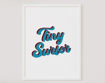 Strand Kinderzimmer Dekor kleine Surfer Wand Kunst für Kinderzimmer Kunstdrucke Strand Motto Kindergarten Sommer Wand Kunst Surfen Beachy Dekor Küsten