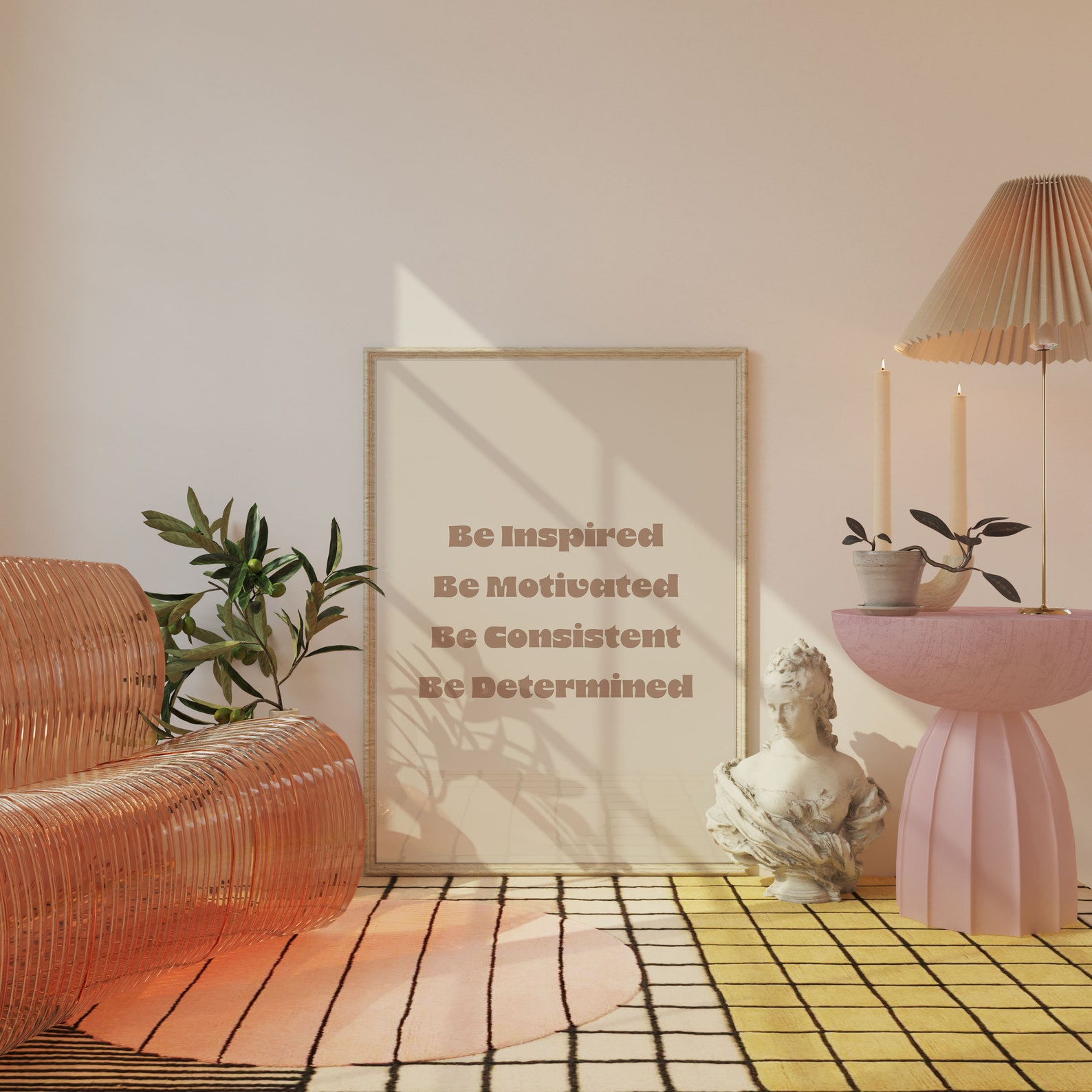 Wall Art Prints Beige Aesthetic Quotes for Home Decor Positive ...