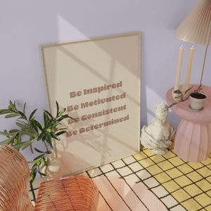 Wall Art Prints Beige Aesthetic Quotes for Home Decor Positive ...