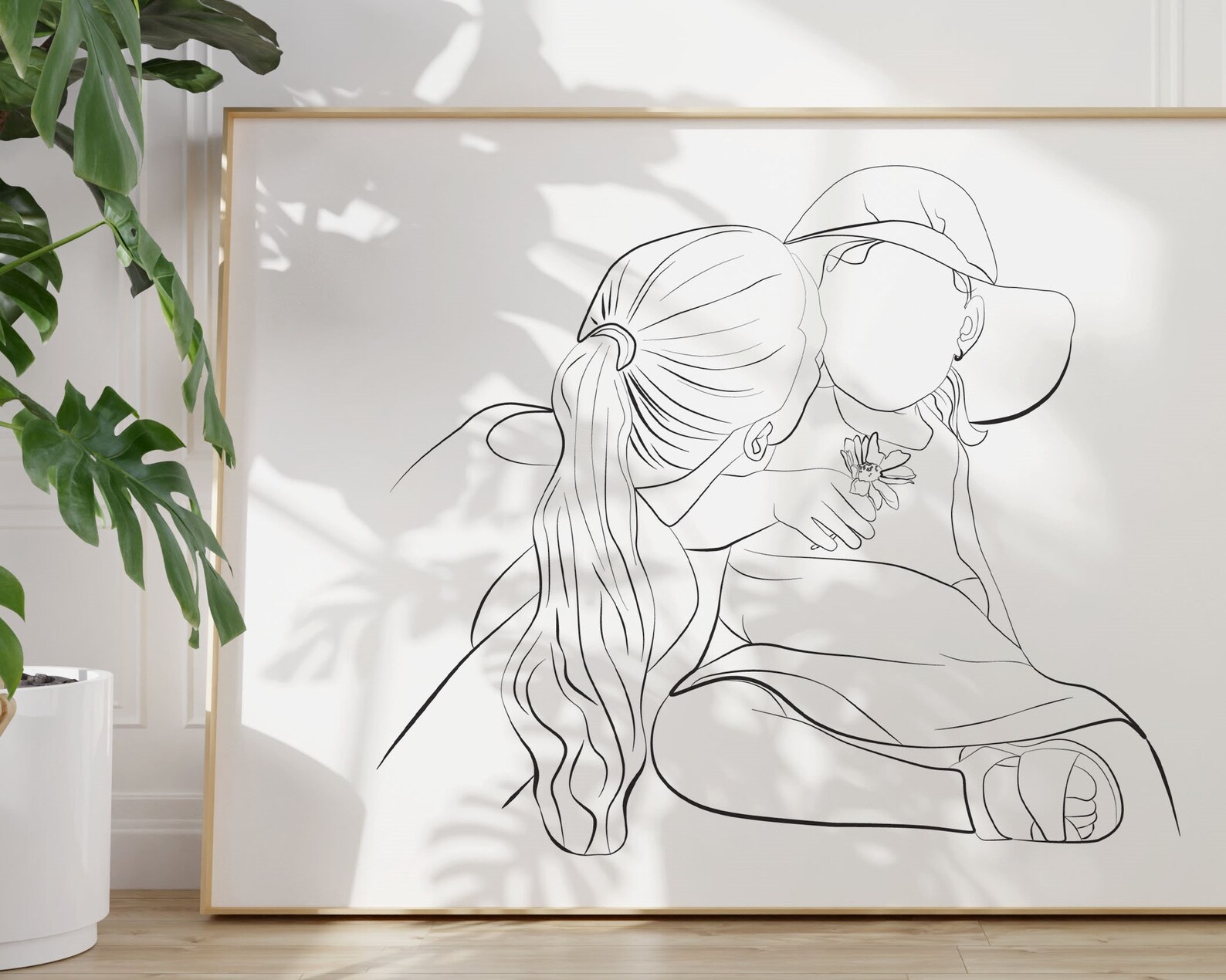 Verre boho - maman line art - MOMY