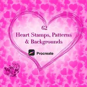 62 Procreate Stempel, Pinsel, Hintergründe, Muster handgemahlt
