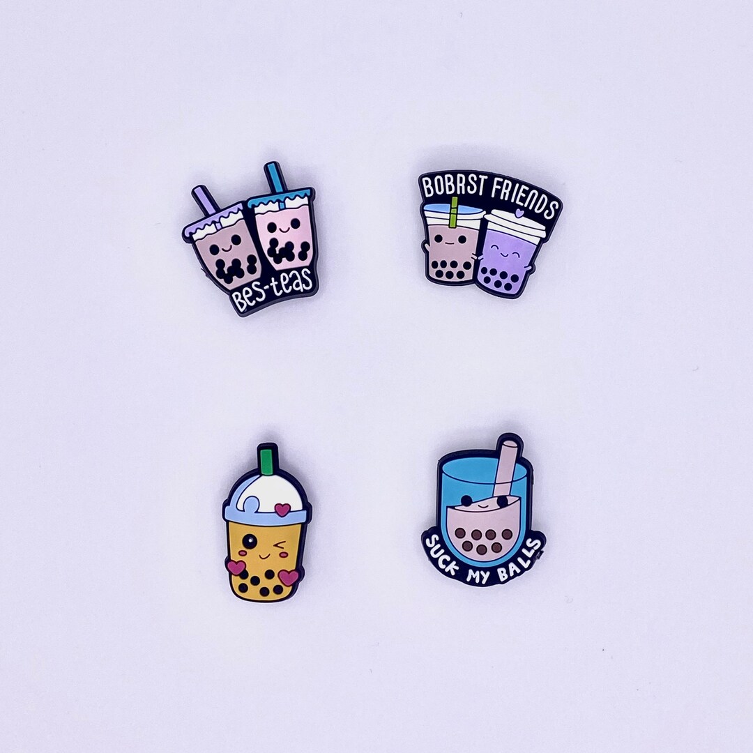 Happy Boba Tea Croc Charm Bubble Tea Shoe Charm Happy Milk Etsy