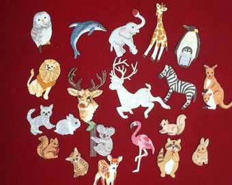 20 Pieces Animal Iron-on Patches For Clothing & Accessories - Ships from USA