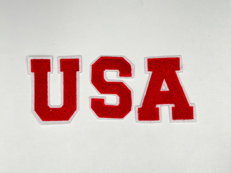 Trucker hat patch, red chenille sports letters iron-on , Letterman jacket Patch, Red Varsity Iron on letter for sweatshirt, jackets and backpack use,
Red  Letter Patches For Baseball Hat, Sports Uniform Personalized Letters, DIY Red Christmas Iron-o