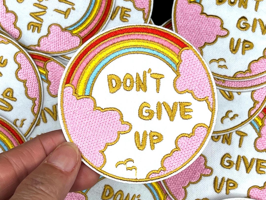 Don't Give up Gift Backpack Patch Feminist Jeans Iron on Patch ...