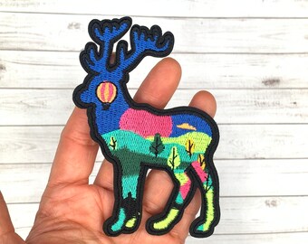 Embroidered Outdoor Animal Deer Iron-on Patch Applique