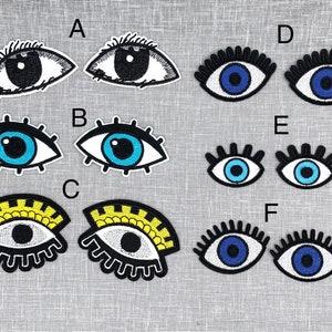Eye Patch, DIY Embroidered Eye Applique For Jeans, Big Eye Fashion Patch For Jackets,  Laptop Cover Decal
