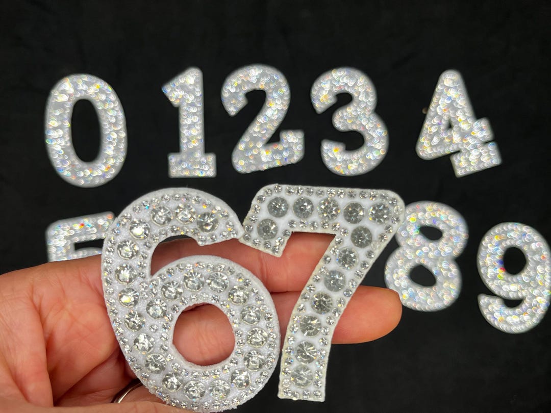 Clear Rhinestone Numeric Number Iron on Bridal Trucker Hat Patch - Etsy