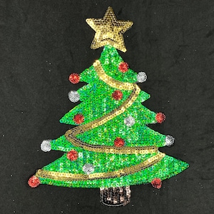 Black Friday Special Sequin Snowman Iron-on Patch Sequin Christmas Iron-on Applique - Ships From U.S