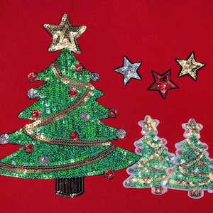 Black Friday Special Large Sequin Christmas Iron-on Applique - Fast Shipping From U.S