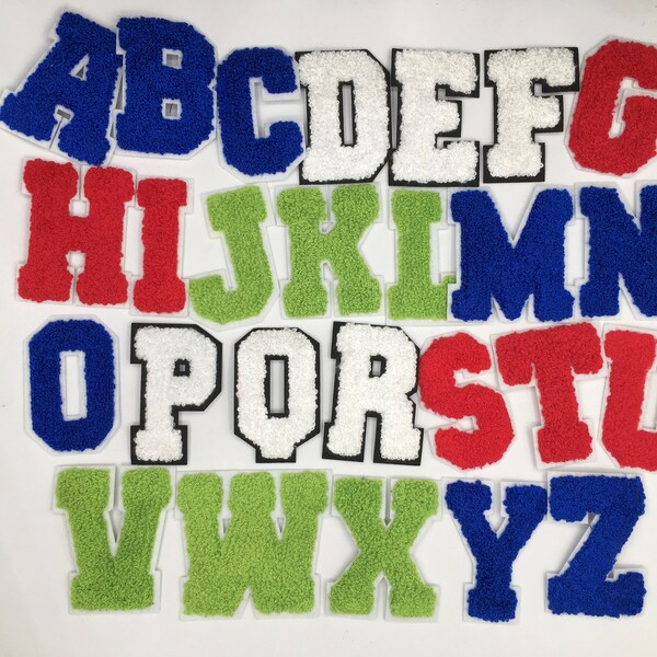 Royal Blue Chenille Letters 3 Inch - Etsy