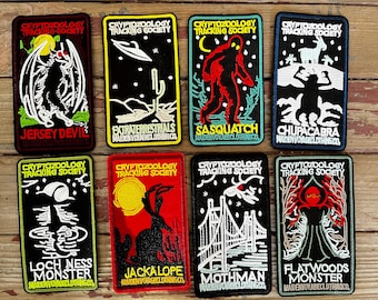 The Cryptid Patch Collection Sasquatch Big Foot Cryptozoology Creepy Mysterious Cryptid Woodland Redwoods