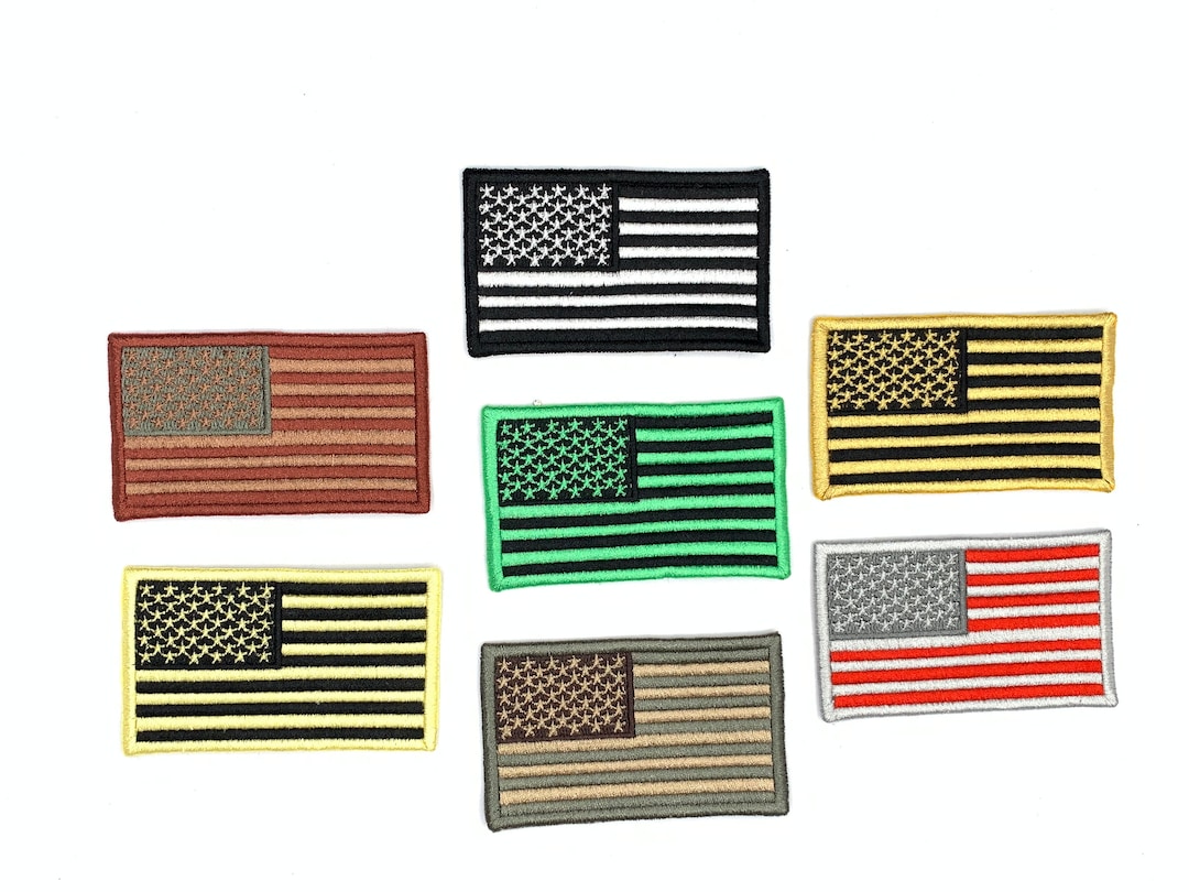 Embroidered american flag iron on patch near me