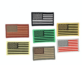 Embroidered American Flag Iron-on Applique Patch, USA Flag Iron On Patches, U.S Star-Spangled Banner Embroidery Jacket Patch