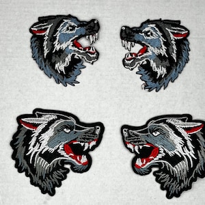 1 Pair Embroidered Coyote  Iron On Patches, Delicate Embroidered  Animal Sew On Applique Patch For Clothing & Accessories