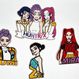 Kpop Demon Hunters Huntrix Saja Boys Embroidered Iron On Patch