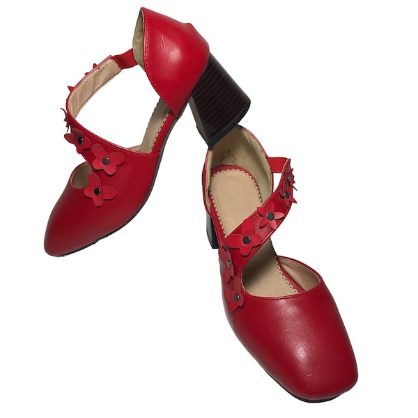 Funky red shoes clearance