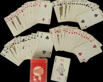 Vintage Continental Airlines Playing Cards Complete Deck