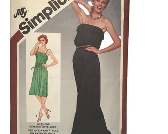 Vintage 80s Boho Ruffle Dress Sundress Sewing Pattern Miss Sz 12 Jiffy 9802 CUT