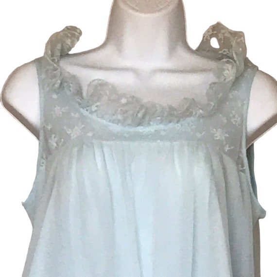 Vintage Baby Doll Blue Negligee Nighty Pin Up Sexy L… Gem
