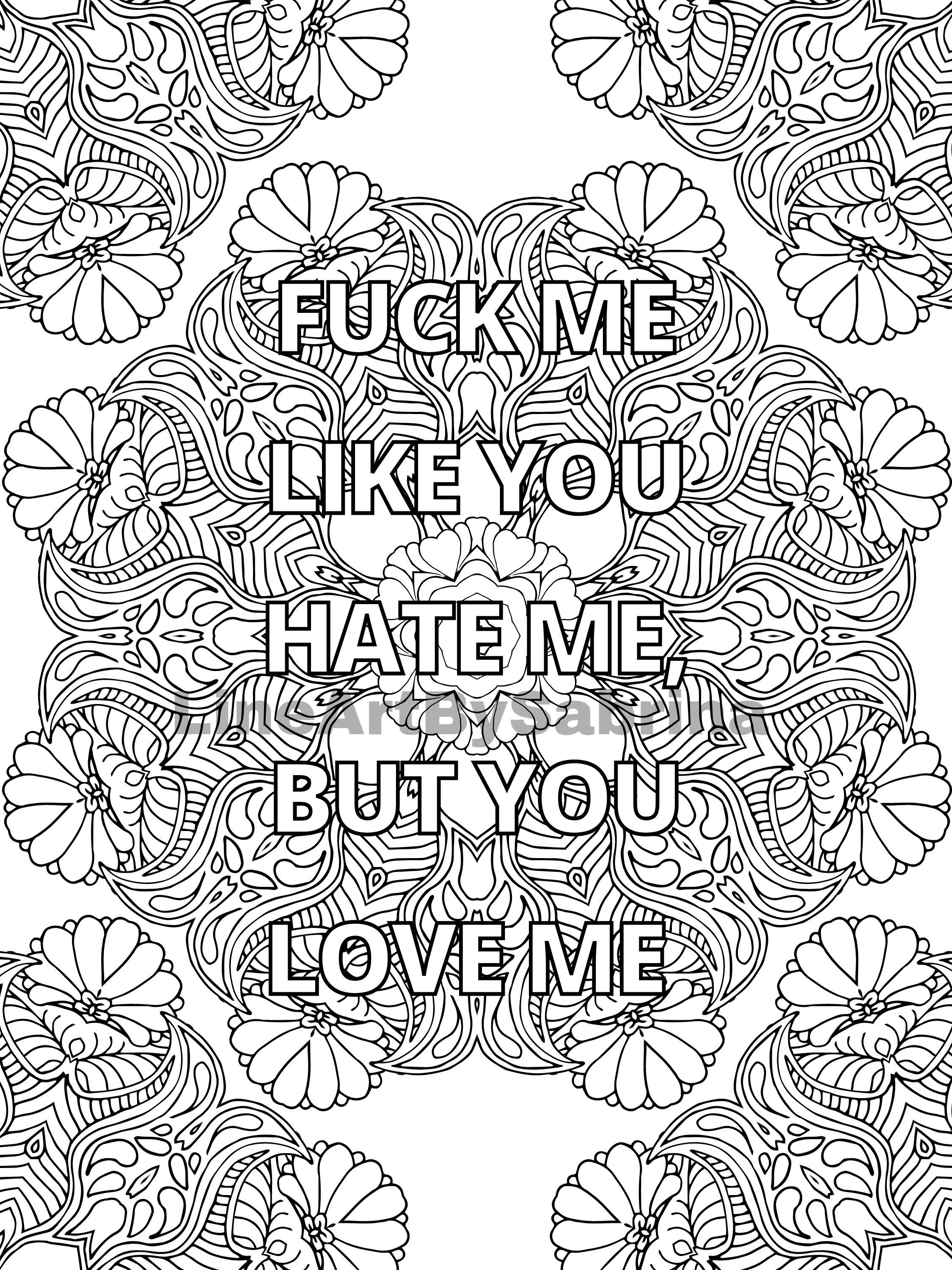 Dibujo para colorear de NSFW para adultos - Etsy México