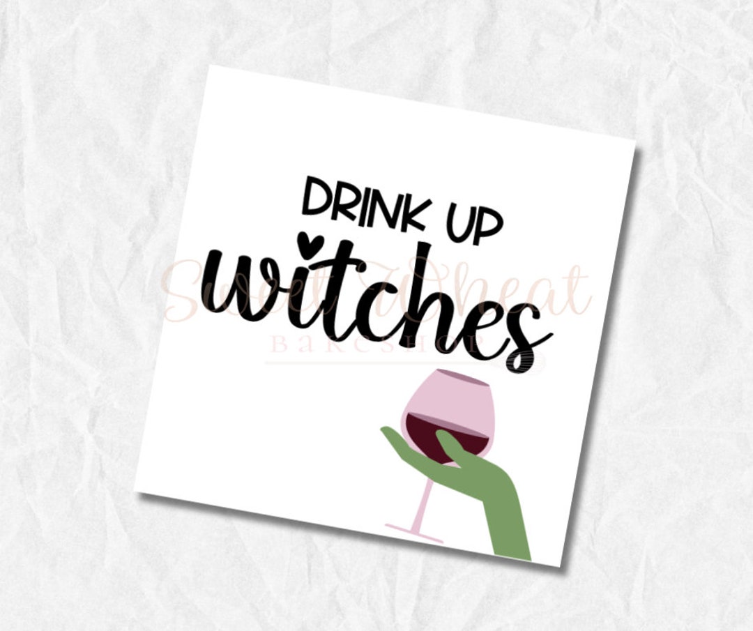 Instant Download Halloween Tag Printable Cookie Tag Drink up Etsy