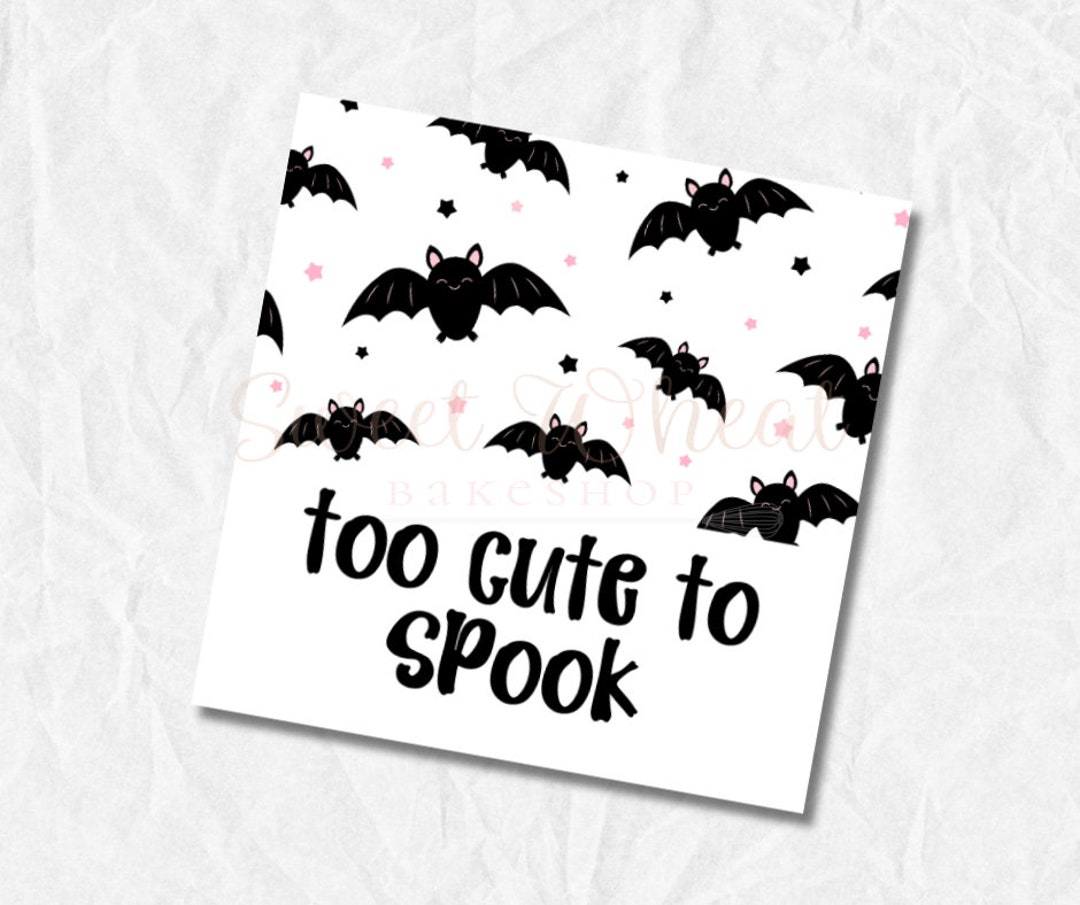 Instant Download Halloween Tag Printable Cookie Tag Too Cute Etsy