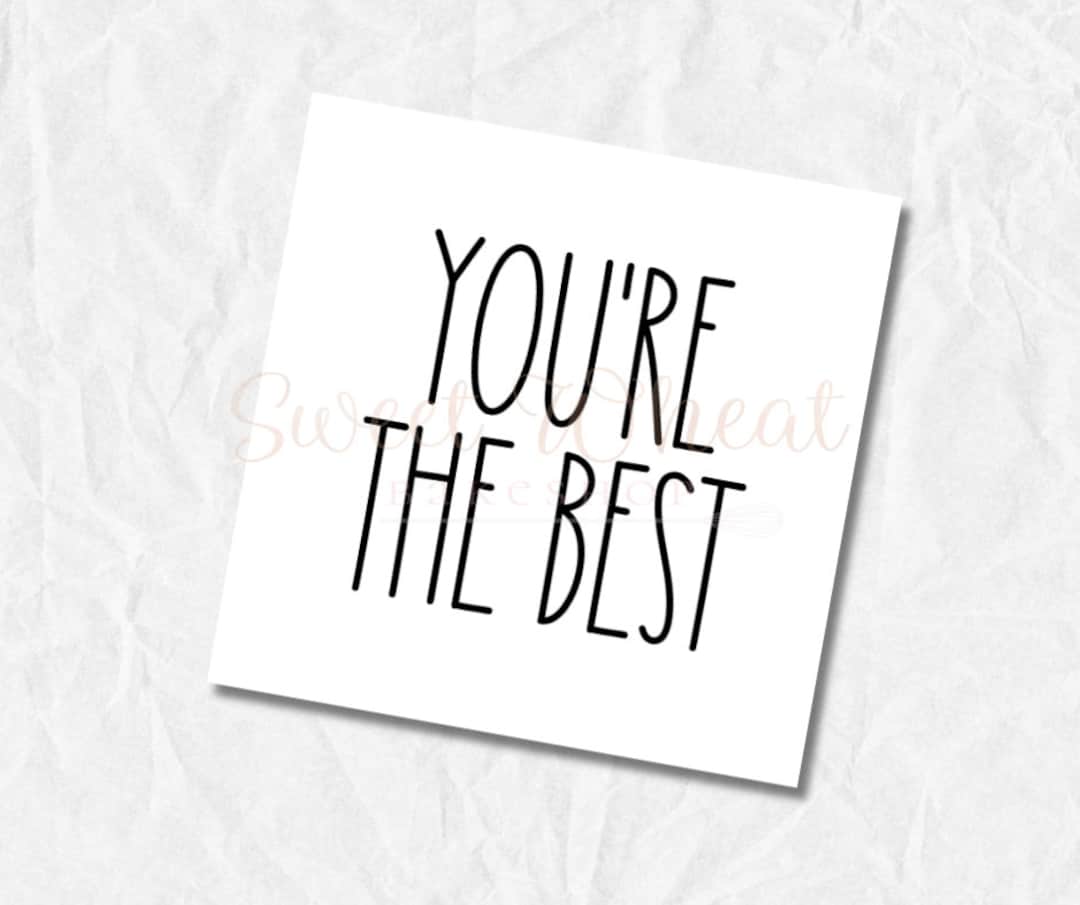 Printable Cookie Card You're the Best Thank You Cookie Etsy
