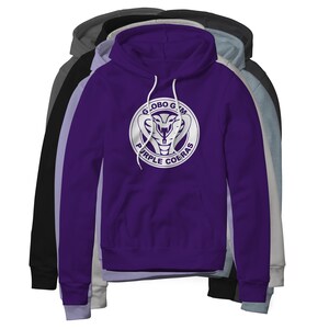 Globo Gym Purple Cobras Fleece Hoodie - White - Dodgeball Sweatshirt