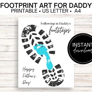 Father's Day Footprint Craft | Father's Day Printable | First Fathers ...