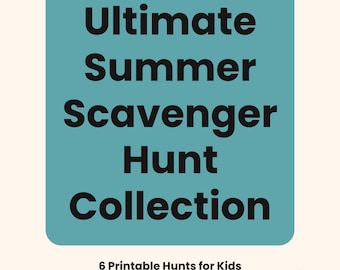 Summer Scavenger Hunt Printable for Kids | Indoor & Outdoor Activity Pack | No Prep Boredom Buster | Family Fun Game Ages 5–10