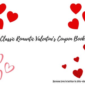 Printable Romantic Coupon Book for Couples | Cute Date Night Gift | Flirty Love Coupons | Instant Download Valentine’s or Anniversary Gift