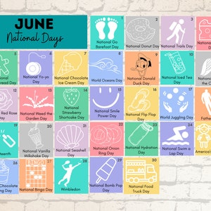 National Day Calendar 2023 - Etsy Canada