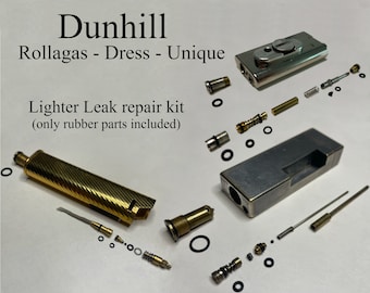 Dunhill Rollagas, Dress, Unique, New-Version Rollagas, Lighter Refurbishing O-ring Seal Kits for Vintage Models