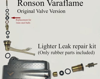 Juego de juntas tóricas para reacondicionamiento de encendedores Ronson, tipo A/B, kits de reparación de juntas para modelos antiguos originales o más nuevos.