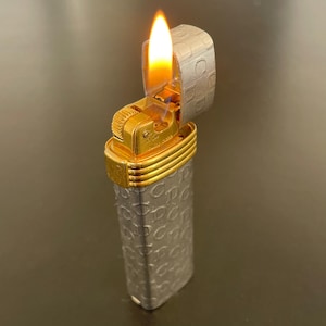 Christian Dior Vintage Collectable Silver Plated Lighter Swiss Made Refurbished
