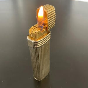 Christian Dior Lighter, Classic Design, Vintage Gold Plated Collectors Item, Swiss Made, Refurbished
