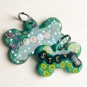 Resin dog tag, personalized, custom dog tag, resin dog tag, glitter dog tag, dog accessories, dog collar, pet tag, id tag, personalization